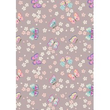 Lewis and Irene Love Blooms - Butterflies on dark natural 