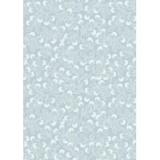 Lewis & Irene Secret Garden - Snowberries on ice blue with pearl effect